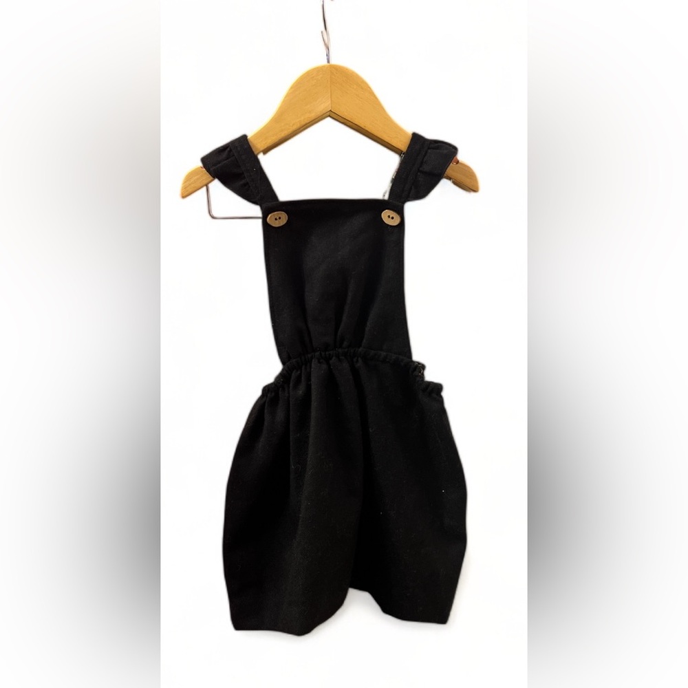 Zara baby girl black jumper pinafore NWT